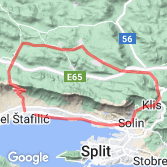 Mapa Kaštela - Malačka - Klis
